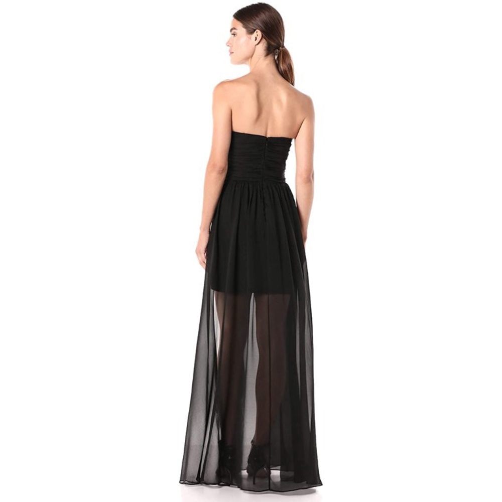 Nicole Miller Strapless Black Gown Size 8 - runs small - Picture 2 of 5